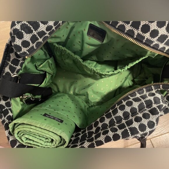 Kate Spade Diaper Bag Two Tone Classic Monogram w/ Stroller Strap & Changing Pad - Picture 7 of 9